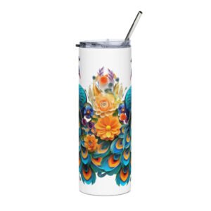 Spring Peacock Stainless steel tumbler