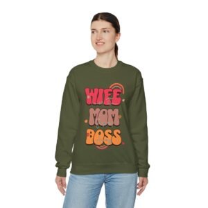 Wife_Mom_Boss Crewneck Sweatshirt